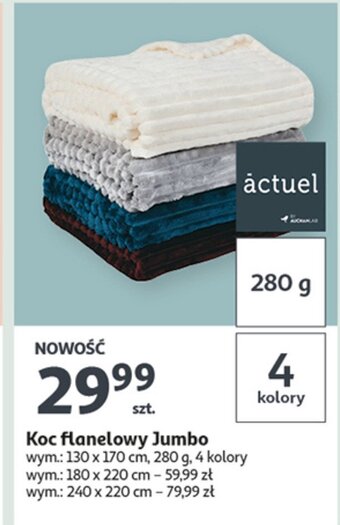 Auchan Koc flanela 130 x 170 cm oferta