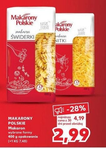 Kaufland Makaron świderki oferta