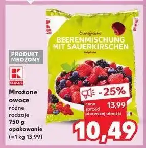 Kaufland Owoce leśne mrożone oferta