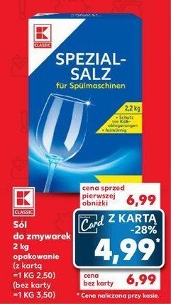 Kaufland Sól do zmywarek oferta