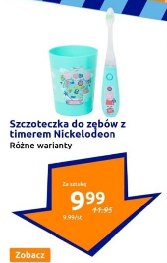 Action Szczoteczka do zębów z timerem Nickelodeon oferta