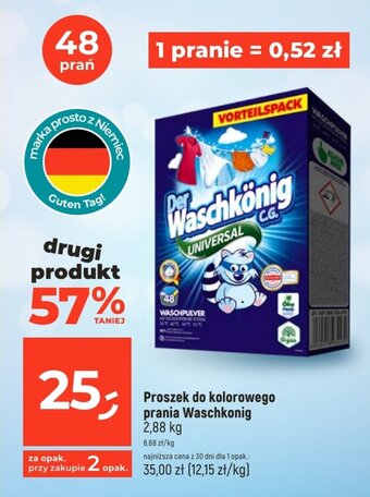 Dealz Proszek do kolorowego prania Waschkonig 2,88 kg oferta