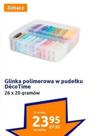 Action Glinka polimerowa w pudełku Déco Time 26 x 20 g oferta