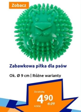 Action Zabawkowa piłka dla psów 9 cm oferta