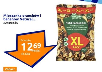 Action Mieszanka orzechów i bananów Natural 300 g oferta