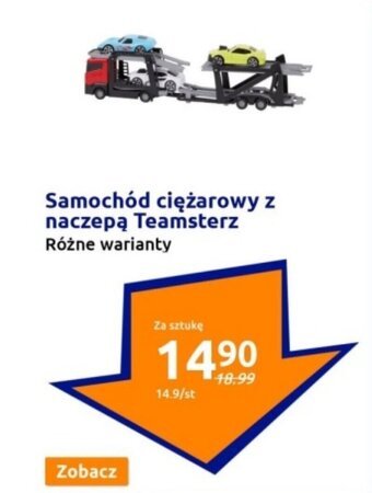 Action Samochód ciężarowy z naczepą Teamsterz oferta