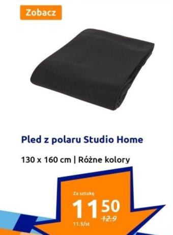 Action Pled z polaru Studio Home 130 x 160 cm oferta