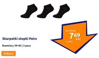 Action Skarpetki stopki Pairz Rozmiary 39-46 | 3 pary oferta