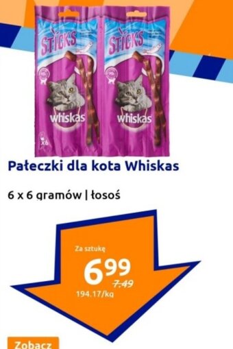 Pałeczki dla kota Whiskas 6x6g