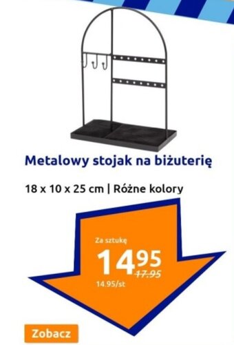 Action Metalowy stojak na biżuterię 18 x 10 x 25 cm oferta