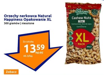 Action Orzechy nerkowca Natural Happiness Opakowanie XL 300 gramów oferta