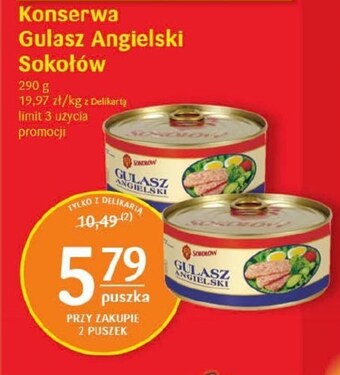 Delikatesy Centrum Konserwa mięsna sokołów oferta