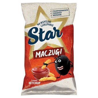 Groszek Star maczugi chrupki kukurydziane o smaku ketchup 80 g oferta