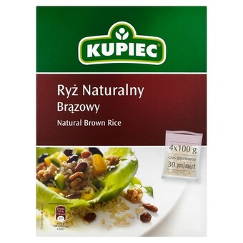 Groszek Kupiec ryż naturalny brązowy 400 g (4 torebki) oferta