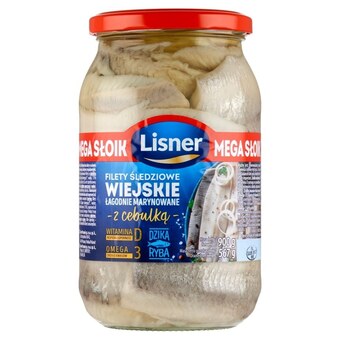 Biedronka Lisner filety śledziowe wiejskie łagodnie marynowane z cebulką 900 g oferta