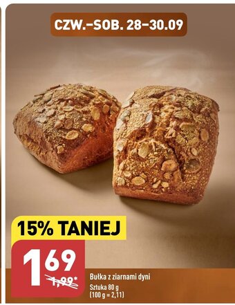 ALDI Bułka z ziarnami dyni Sztuka 80 g oferta