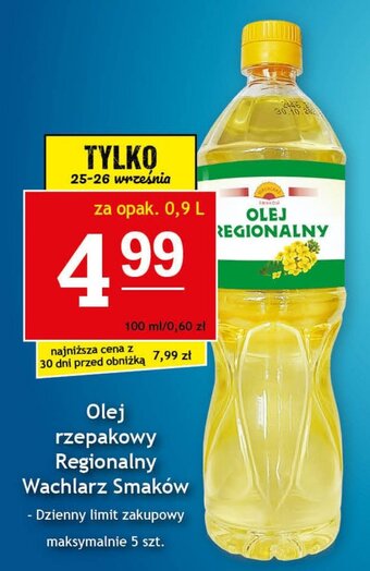 Gram Market Olej rzepakowy Regionalny Wachlarz Smaków 0,9 l oferta