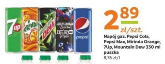 Gama Napój gaz. Pepsi Cola, Pepsi Max, Mirinda Orange, 7Up, Mountain Dew 330 ml oferta