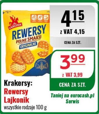 Eurocash Krakersy: Rewersy Lajkonik 100 g oferta