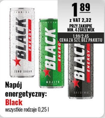 Eurocash Napój energetyczny: Black 0,25 l oferta