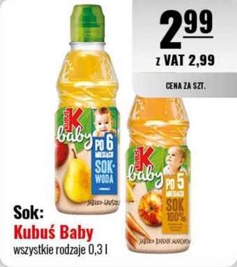 Eurocash Sok: Kubuś Baby 0,3 l oferta