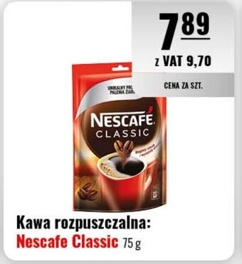 Eurocash Kawa rozpuszczalna: Nescafe Classic 75 g oferta