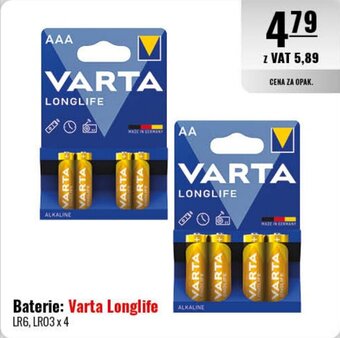 Eurocash Baterie: Varta Longlife 4 szt. oferta