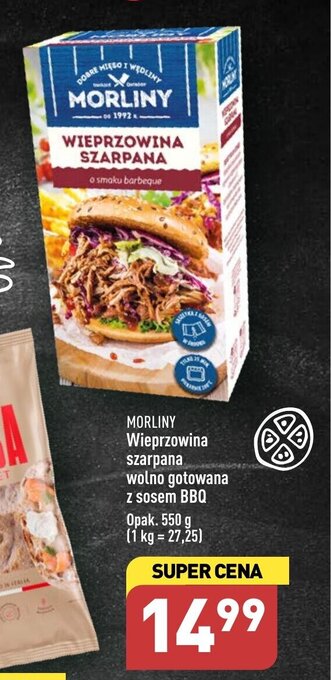 ALDI Wieprzowina szarpana wolno gotowana z sosem BBQ 550 g oferta
