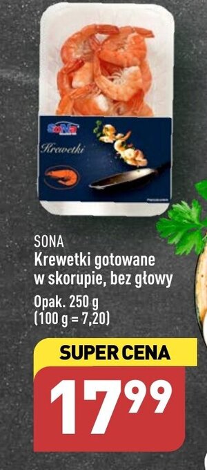 ALDI Krewetki gotowane w skorupie, bez głowy 250 g oferta