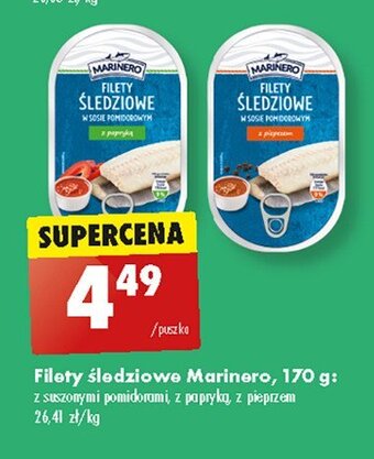 Biedronka Filety śledziowe w sosie pomidorowym z papryką oferta