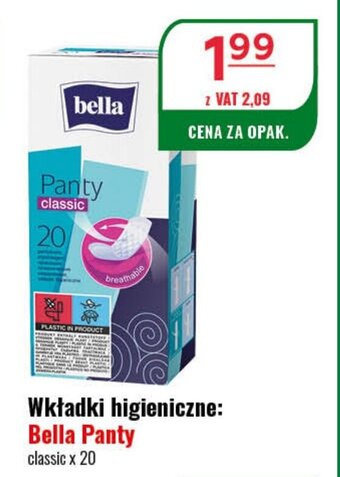 Eurocash Wkładki higieniczne Bella Panty 20szt. oferta