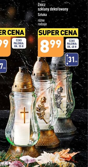 ALDI Znicz szklany dekorowany oferta