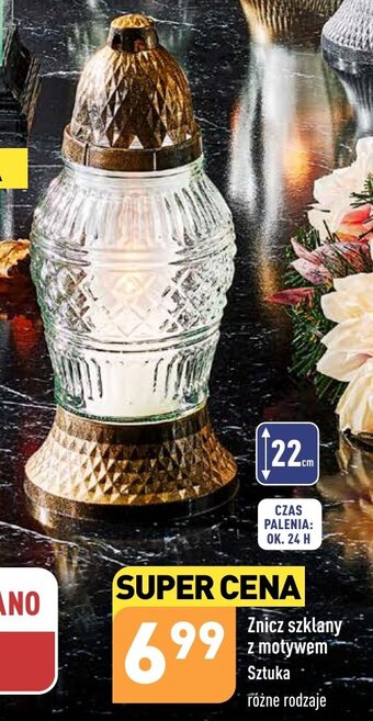 ALDI Znicz szklany z motywem oferta