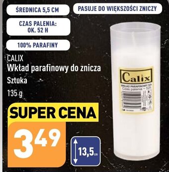 ALDI CALIX Wkład parafinowy do znicza 135g oferta