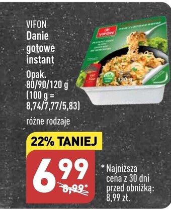 ALDI Danie gotowe instant 80/90/120 g oferta