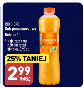 ALDI Sok pomarańczowy Butelka 1 l oferta