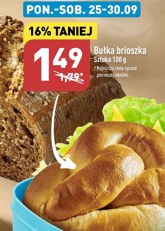 ALDI Bułka brioszka Sztuka 100 g oferta