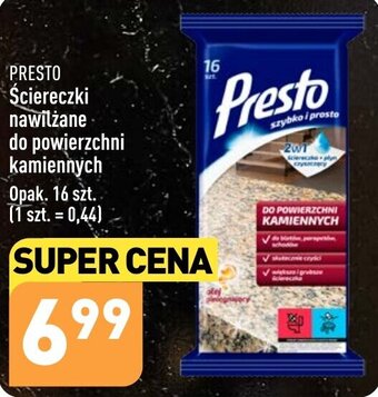 ALDI PRESTO Ściereczki nawilżane do powierzchni kamiennych 16szt. oferta