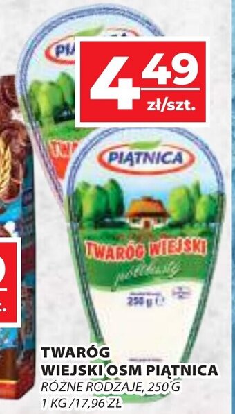 Top Market TWARÓG WIEJSKI OSM PIĄTNICA 250g oferta
