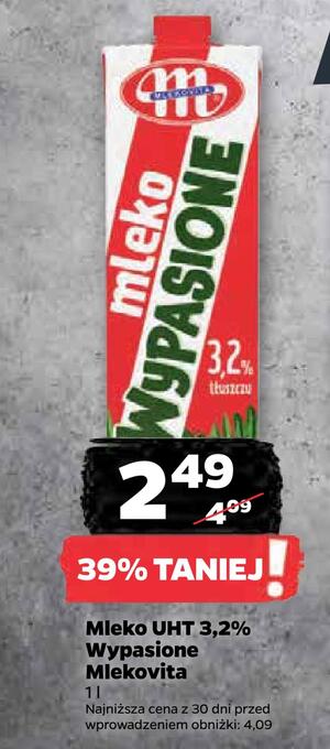 Netto Mleko uht 3,2% wypasione mlekovita oferta
