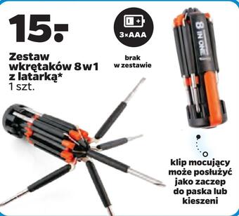 Netto Zestaw wkrętaków 8 w 1 z latarką oferta