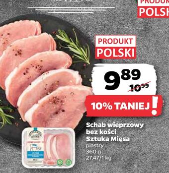 Netto Schab wieprzowy bez kości sztuka mięsa oferta