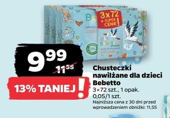 Netto Chusteczki nawilżane dla dzieci bebetto oferta