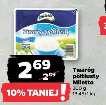 Netto Twaróg półtłusty miletto oferta