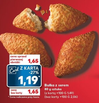 Kaufland Bułka z serem 80 g oferta