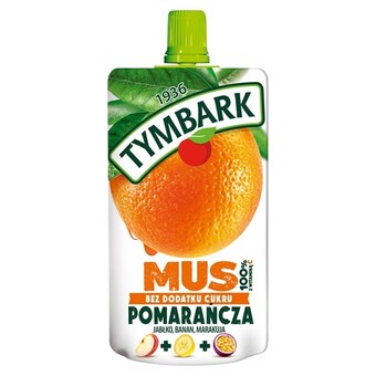 AT Tymbark mus 100 % z owoców pomarańcza jabłko banan marakuja 120 g oferta