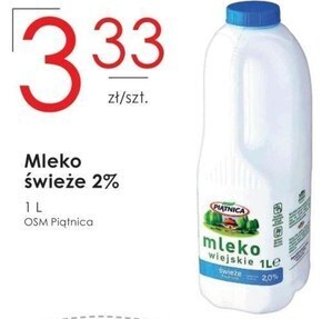 Frac Piątnica mleko wiejskie świeże 2,0% 1 l oferta