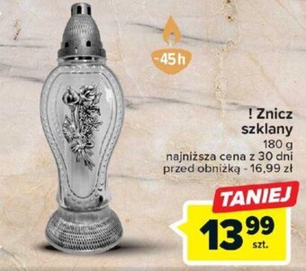 Carrefour ! Znicz szklany 45 h oferta