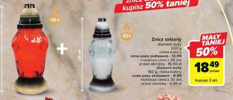 Carrefour Znicz szklany 56 h + 43 h oferta