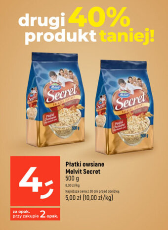 Dealz Płatki owsiane Melvit Secret 500 g oferta